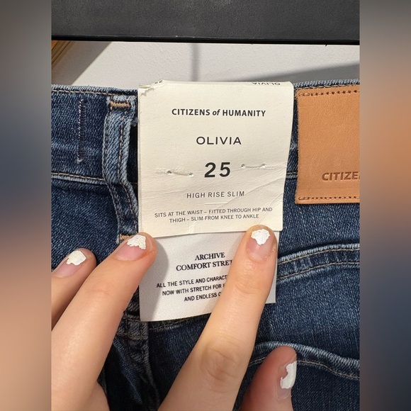 NWT- Citizens of Humanity OLIVIA- High rise slim jeans - Picture 7 of 10